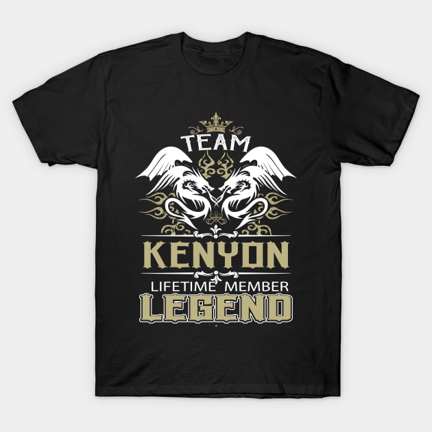 Kenyon Name T Shirt -  Team Kenyon Lifetime Member Legend Name Gift Item Tee T-Shirt by yalytkinyq